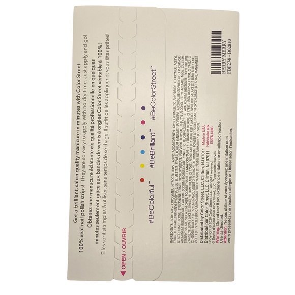 Berry Merry (retired) – New/Sealed Color Street Nail Polish Strips - Picture 3 of 3